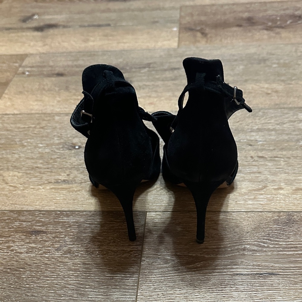 Saks Fifth Avenue Black Heeled Boots - Picture 3 of 6